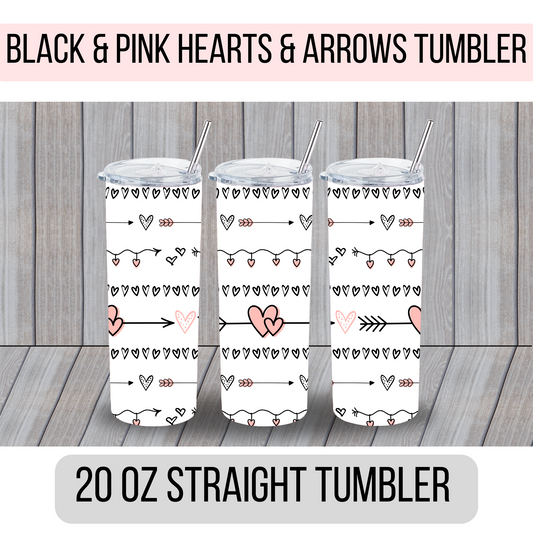 Hearts and Arrows Tumbler - MariROsa Craft Shop
