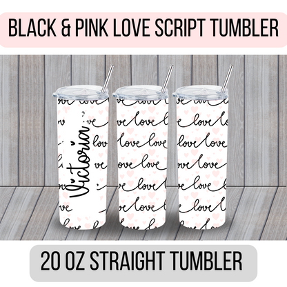 Love Script Tumbler - MariROsa Craft Shop